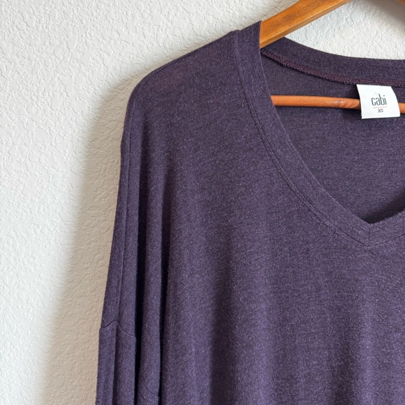 CAbi #3634 Purple Serenity Comfy Oversized Long Sleeve Top Size XS - Picture 4 of 8